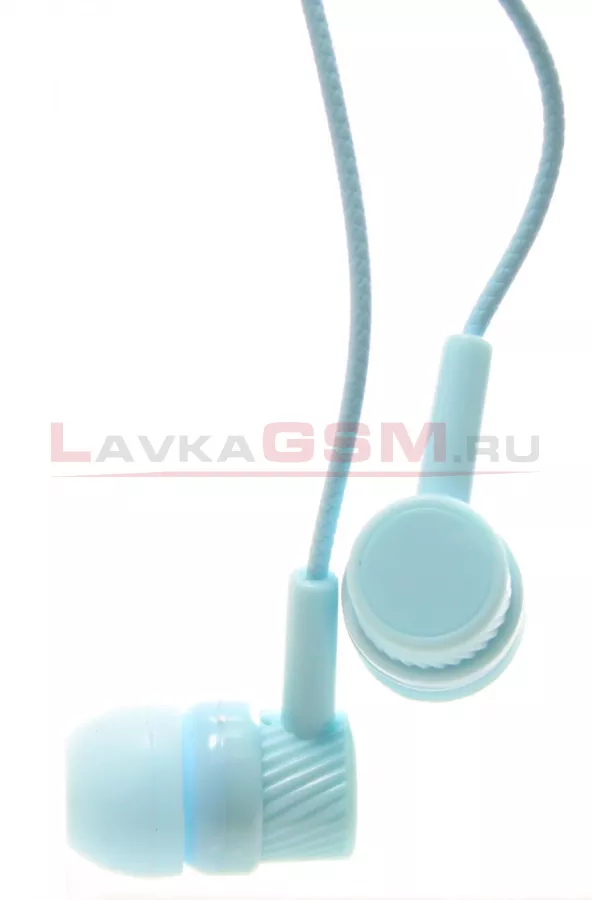 Наушники с микрофоном L107 голубые