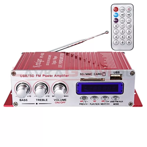 Усилитель звука HY400 (2х20Вт, USB, SD, FM)