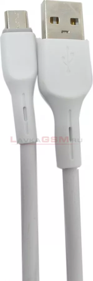 USB Кабель "Mi-Digit" M195 micro USB 2A Silicone (Супермягкий, не "дубеет" на морозе) Белый, 2 метра